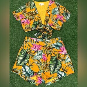 by the way. Yellow Tropical Leaf Outfit